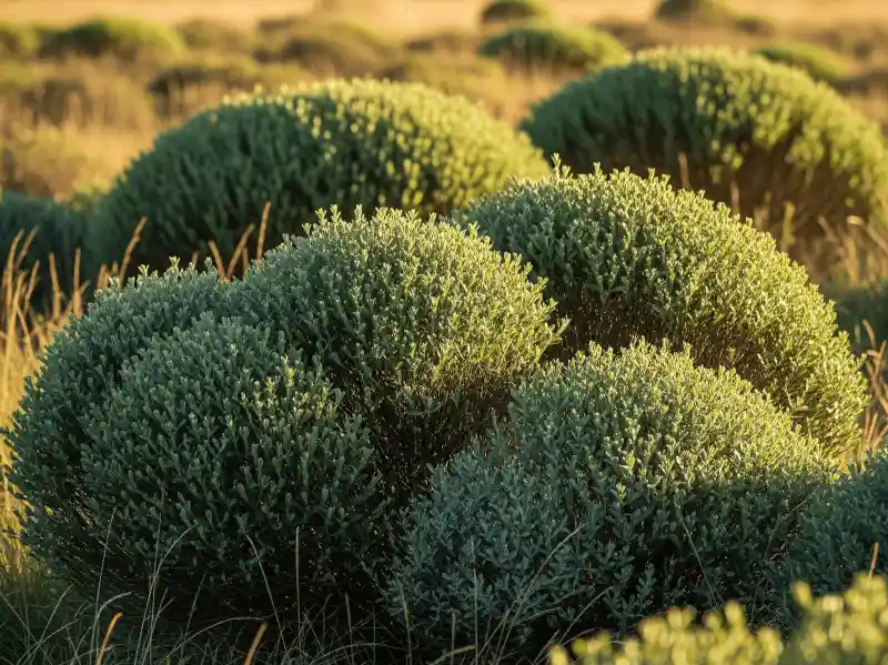 Round Australian native bush plants